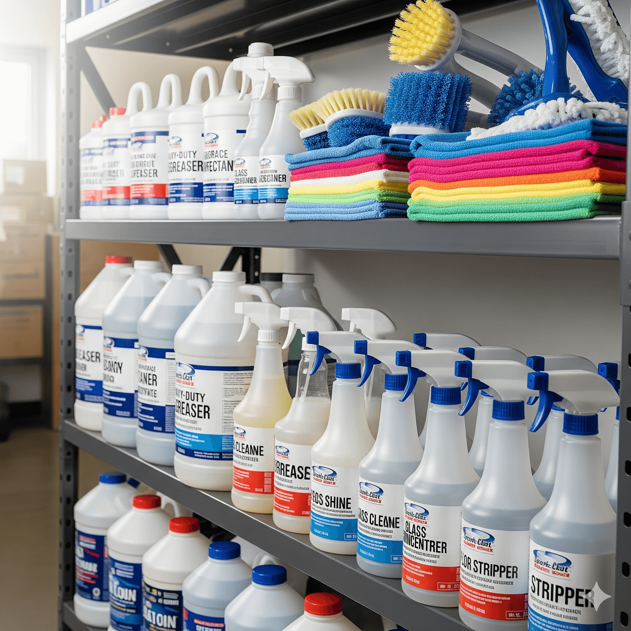 Produtos de limpeza da Gemini Distribuidora